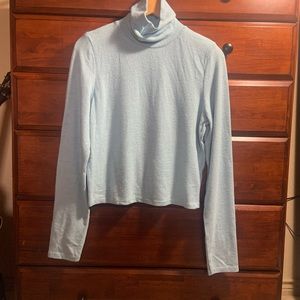 Anthropologie - blue long sleeve turtleneck sweater top - large